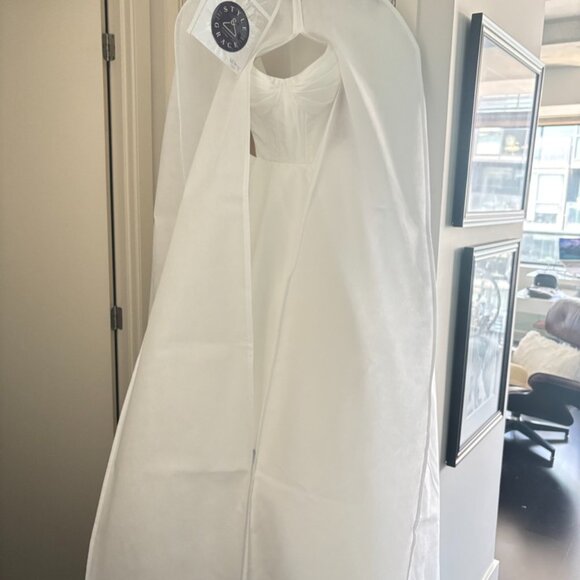 Blanche Bridal Alix Wedding Modern Ballroom Gown with Mesh Cutouts - Picture 10 of 14